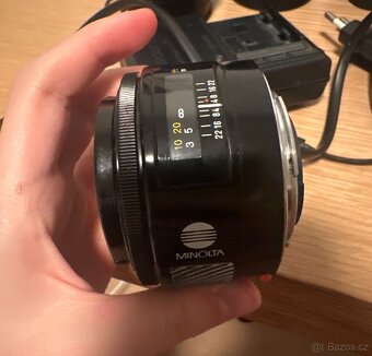 Sony Alpha A300 + 3 objektivy (včetně Minolta 50mm) + batoh - 5
