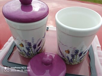 Staré porcelán keramika korenky dózy malovane - 5