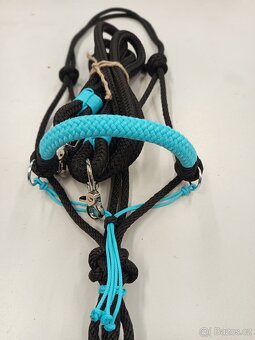 Provazova jezdecká parelka a otěže COB nové - 5
