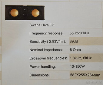 SWANS DIVA F3+centr Swans diva C3+Tannoy Eclipse One - 5