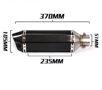 Akrapovič laděná koncovka výfuku na motorku karbon - 5