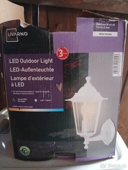 Nástěnná lucerna venkovní IP43, bílá 2ks - 5