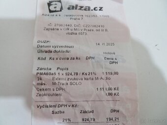 Externí zvuková karta M-Audio M-Track SOLO - 5