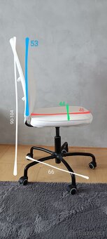 IKEA židle k psacímu stolu LILLHÖJDEN, bílá - 5