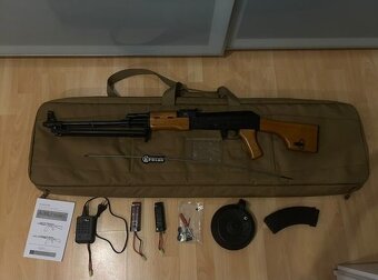 Airsoftový kulomet RPK-1101 - celokov, pravé dřevo, EBB - 5