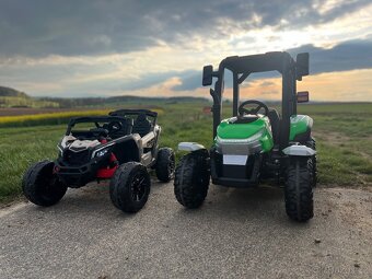 Dětský elektrický traktor 2x200W včetně valníku - 5