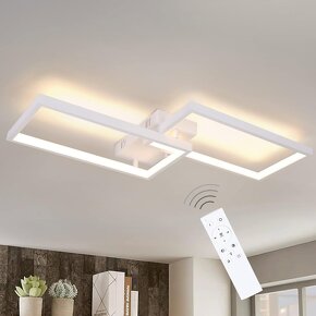 Bílé moderní stropní stmívatelné LED svítidlo - obdélníky - 5