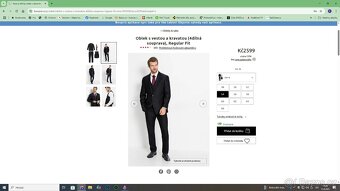 Pánský oblek černý 4dílný NOVÝ vel.54 - 5