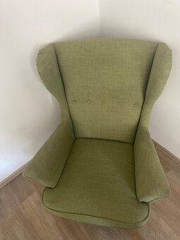 Křeslo ikea Strandmon s podnožkou - 5