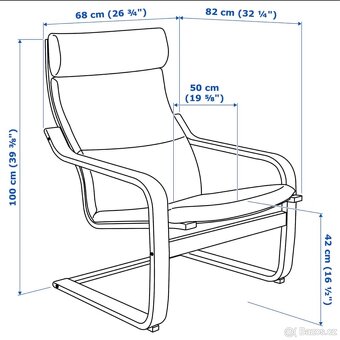 Křesla IKEA Poang 2 ks - 5