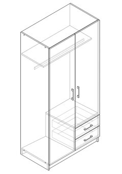 Velká souprava skříní - dub sonoma - 5