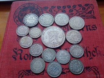 STŘÍBRNÉ MINCE HOLANDSKA 16 KS+BONUS - 5