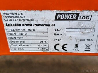 Prodám štípač dřeva PowerLog 5 tun... - 5