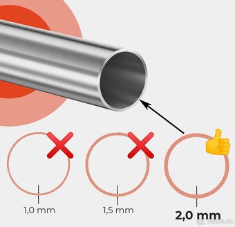 Madlo z nerezové oceli Ø42,4 mm Model S112 AISI 304 brus - 2 - 5