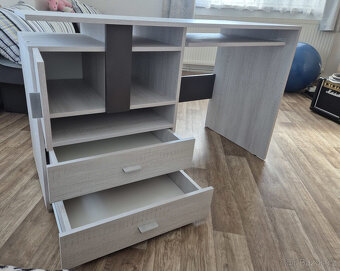 PC/Psací stůl 125x55 jako nový, skoro nepoužívaný - 5