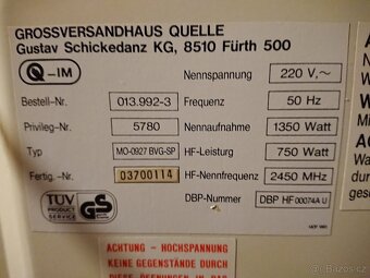 Mikrovlnná trouba Daewoo a Privileg. - 5