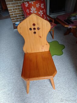 Stůl + 4 židle - masivni - 5