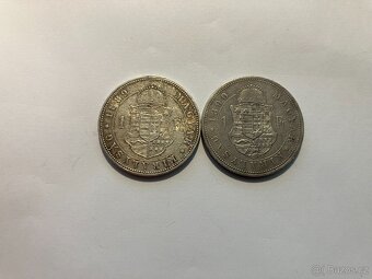 Rakúsko Uhorsko 1 zlatníky forint florint - strieborné mince - 5