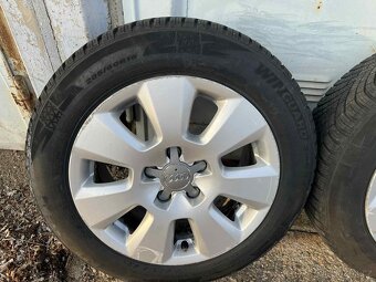 ORIGINÁL ALU KOLA AUDI 5x112 R16 ET37 + ZÁNOVNÍ ZIMNÍ PNEU - 5