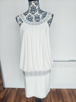 Bílé společenské šaty vel. 40 - 5