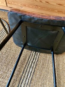 Kožené/kovové barové židle nkuku - 5