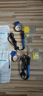 Mikropájka 230V/60W, s výměnnými hroty+cín+držák. - 5