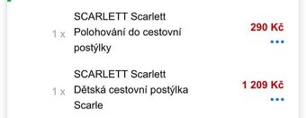 Cestovní postýlka Scarlett piky šedá NOVÁ - 5