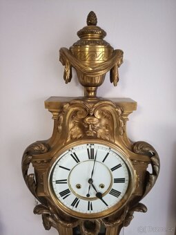 Bronzové zlacené hodiny - 5