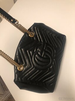 Luxusní Gucci kabelka - originál, černá, zlatý kov - 5