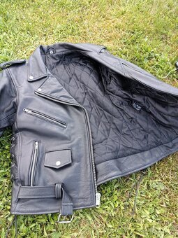 Dámská kožená bunda na motorku. - 5