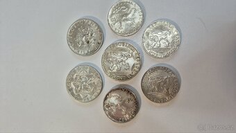 7 kusů stříbrných ČS mincí - 5