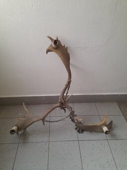 Prodám starý velký lustr z dancich parohu - 5