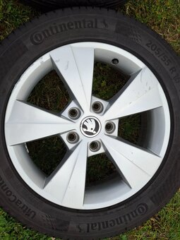 Sada letních kol vč.Alu Škoda Velorum 205/55/16 - 5