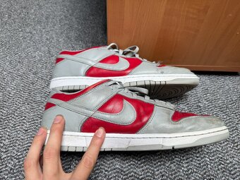 Boty NIKE DUNK LOW grey/red vel. 45 - 5