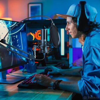 USB herní mikrofon Tonor Q9, černý.se stativem rezervace - 5