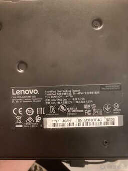 🖥️ Lenovo dokovací stanice 40AH + adaptér 20V 4.5A (originál - 5