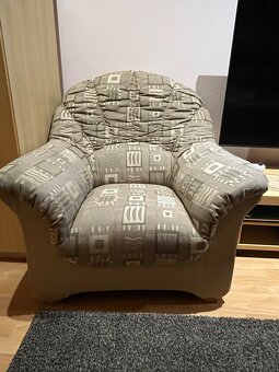 Sedačka,křeslo,taburet - 5