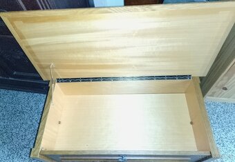 Dubový vyřezávaný botník - truhla - 5