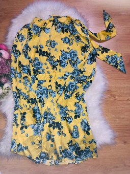 saty# Zara# letni# kosilovesaty#zluta#kvetinove #saten - 5