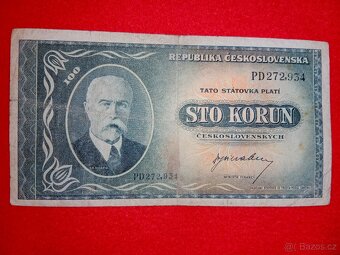 Československé bankovky 13 ks + 2 ks - celkem 15 ks - 5