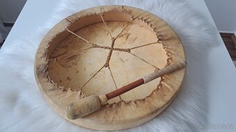 Ručně vyrobený šamanský buben s paličkou + nepromokavý obal - 5