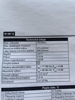 Stříkací systém Wagner W687E+ příslušenství-nové,nepouž - 5