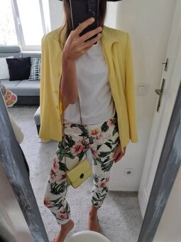 Dámské žluté módní extravagantní sako Cartoon Fashion - 5