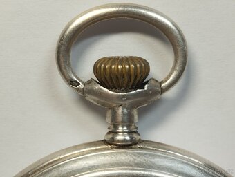 Starožitné pánské stříbrné kapesní hodinky, medaile - 5