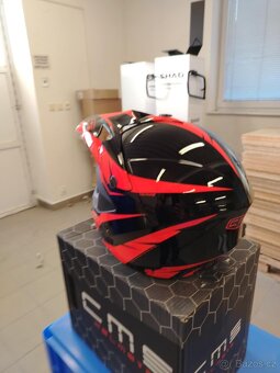 nová motokrosová MX přilba CMS XR-7 Raptor velikost L oranžo - 5