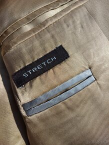 Oblek S/ 165 - 170 cm. Decentní khaki.TOP stav. - 5