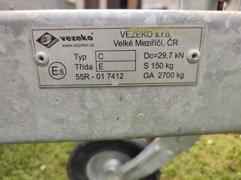 Prodám dvounápravový brzděný přívěs Vezeko - 5