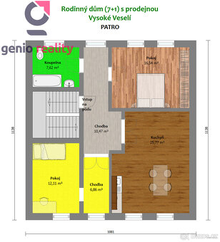 Prodej historického rodinného domu na náměstí ve Vysokém Ves - 5