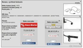 Snímač rychlosti MB Sprinter A9069053801 - A9069053701 - 5