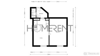 Prodej - krásný a světlý byt 2+kk (45 m²) po rekonstrukci, P - 5